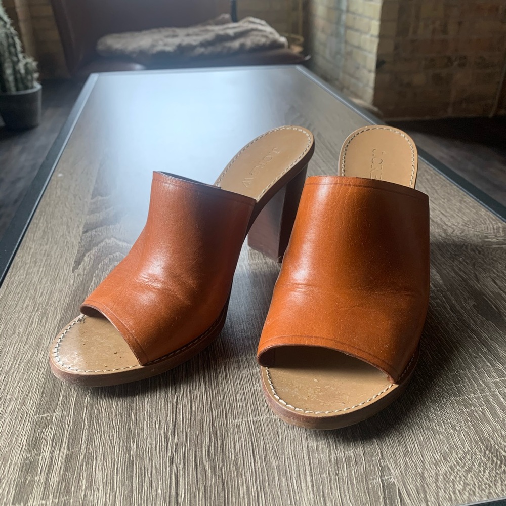 J Crew Leather Mule Heel